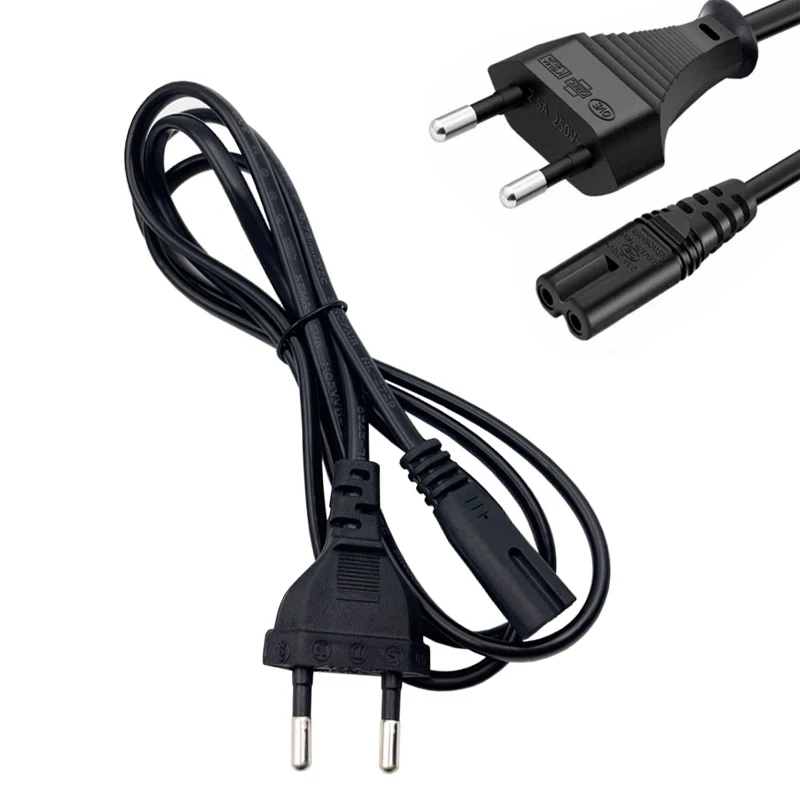 Силовой кабель IEC320 C7 переменного тока, ЕС, США, 2-контактный удлинитель для ноутбука Dell, зарядное устройство для Canon, Epson, принтера, радио, динамика, PS4, XBOX, LG, Sony