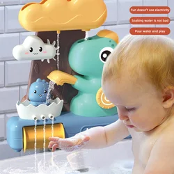 Baby Bathroom Water Toys Cartoon Animals Dinosaurs Pipe Assembly Bath Shower Head Children Bathe Play Water Game Toys Gift