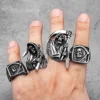 Grim Reaper Stylish Skull Men Rings Stainless Steel Women Jewelry Punk Retro New In Rock Fashion Accessories Gift Wholesale 2