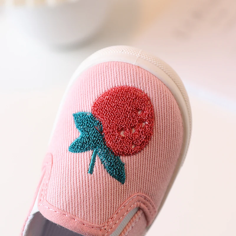 Canvas Kids Shoes Embroidered Soft Soled Indoor Shoes