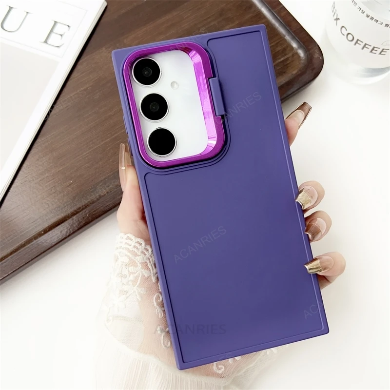 Coque de téléphone en silicone invisible avec support samsung_voghion.com