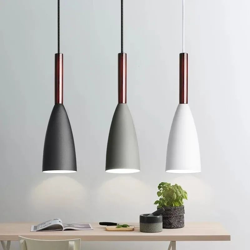 Modern Nordic Pendant Lights Multicolor Minimalist Hanging Lamps E27 Edison Bulb for Dining café Bedside pendant light