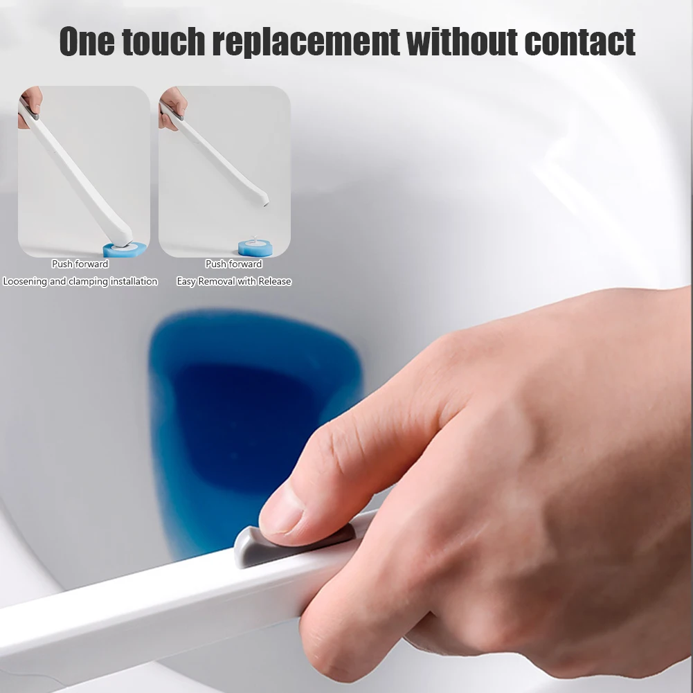Toilet Brush Disposable Brush Long Handle Bathroom Cleaning With Replaceable Head 8-32Pcs Toilet Accessories