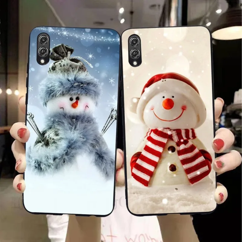 Зимний Рождественский чехол для телефона Honor 70 50 20 7S X9 X8 X7 Magic 4 3 Pro мягкий черный |