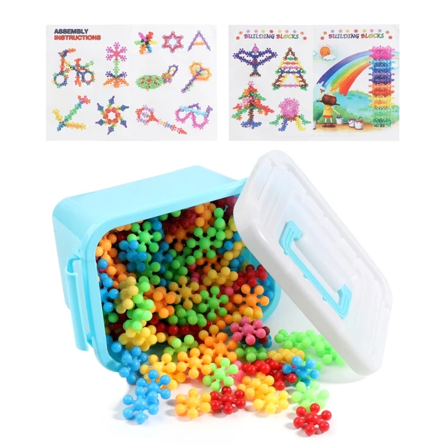 Q9QB 200Pcs Snow Building Blocks DIY STEM Toy Montessori Building Set for Children 5 6 7 Interactive Learning Toy Kids Gift 1