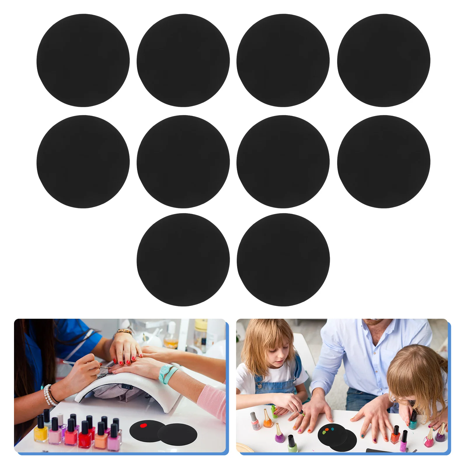 

10 Pcs Nail Polish Palette Silicone Manicure Pallet Palettes Plates Silica Gel