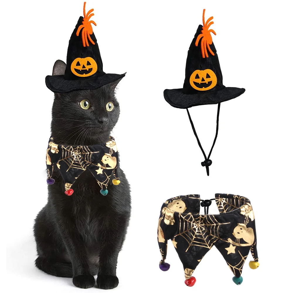 Kongque - Perro Gato Halloween Disfraz De Calabaza Mascota Cosplay