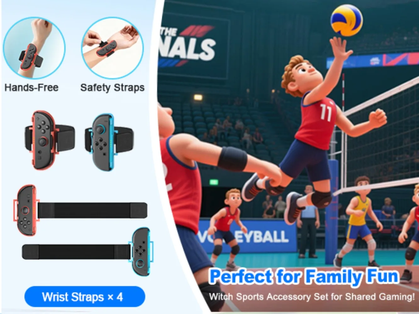 BEBONCOOL 22-in-1 Multi-Sport Accessory Set for Nintendo Switch 2 Golf Tennis Boxing Steering Wheel-Family Fun Home Workout