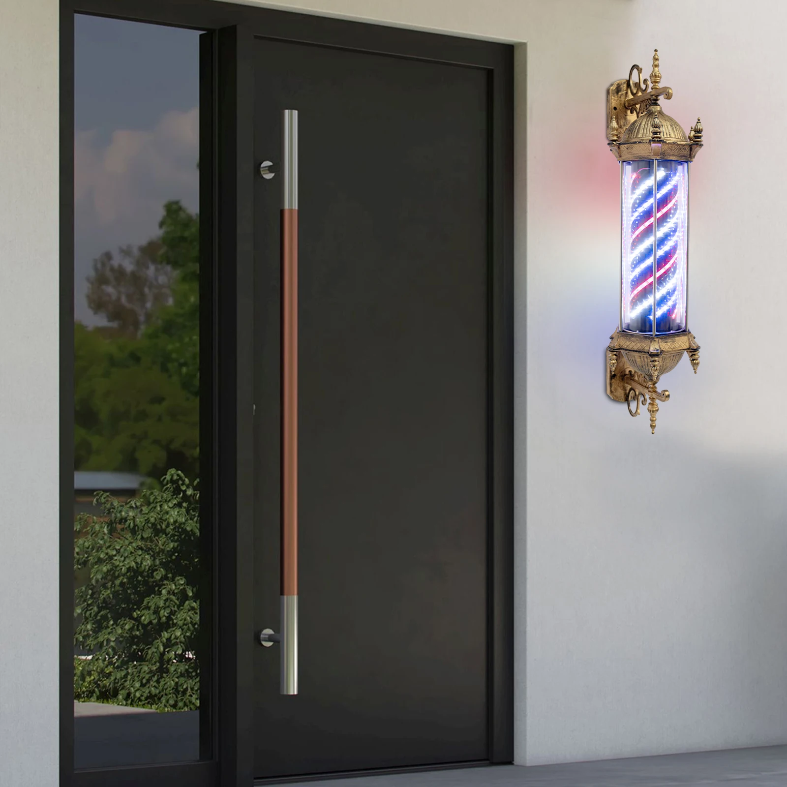 Rotating Vintage LED Barber Pole Light 5