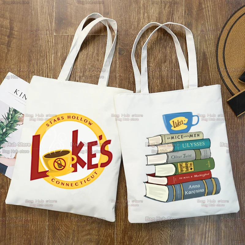 

Gilmore Girls Cartoon Graphic Coffee Women's Travel Shopper Bags Reusable Shopping Bags Beach Bag Foldable Shoulder Bags Handbag