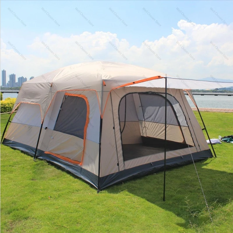 Extra Large Tent 8-12 Person Family Outdoor Picnic Camping Gathering Spacious Interior with Door&Window Fits Multiple Airbeds