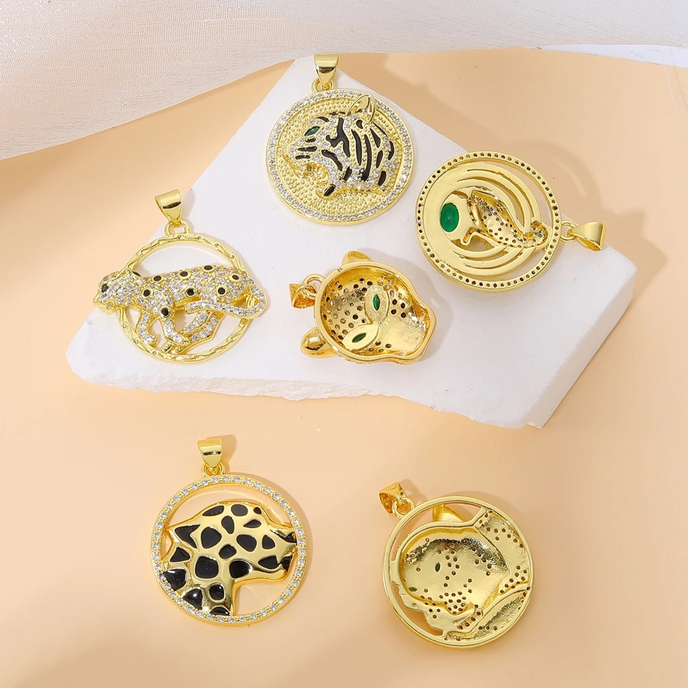 Juya handgemachte Luxus Geschenk Schmuck machen Dekoration Anhänger DIY 18 Karat echt vergoldet cz gepflasterte Tiere niedlichen Bären Charms Lieferungen – Detail 10