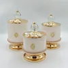 European Style Transparent Glass Candy Jar Metal Decorative Jar Luxury Scented Candle Bottle Interior Jewelry Box Art Decoration 4