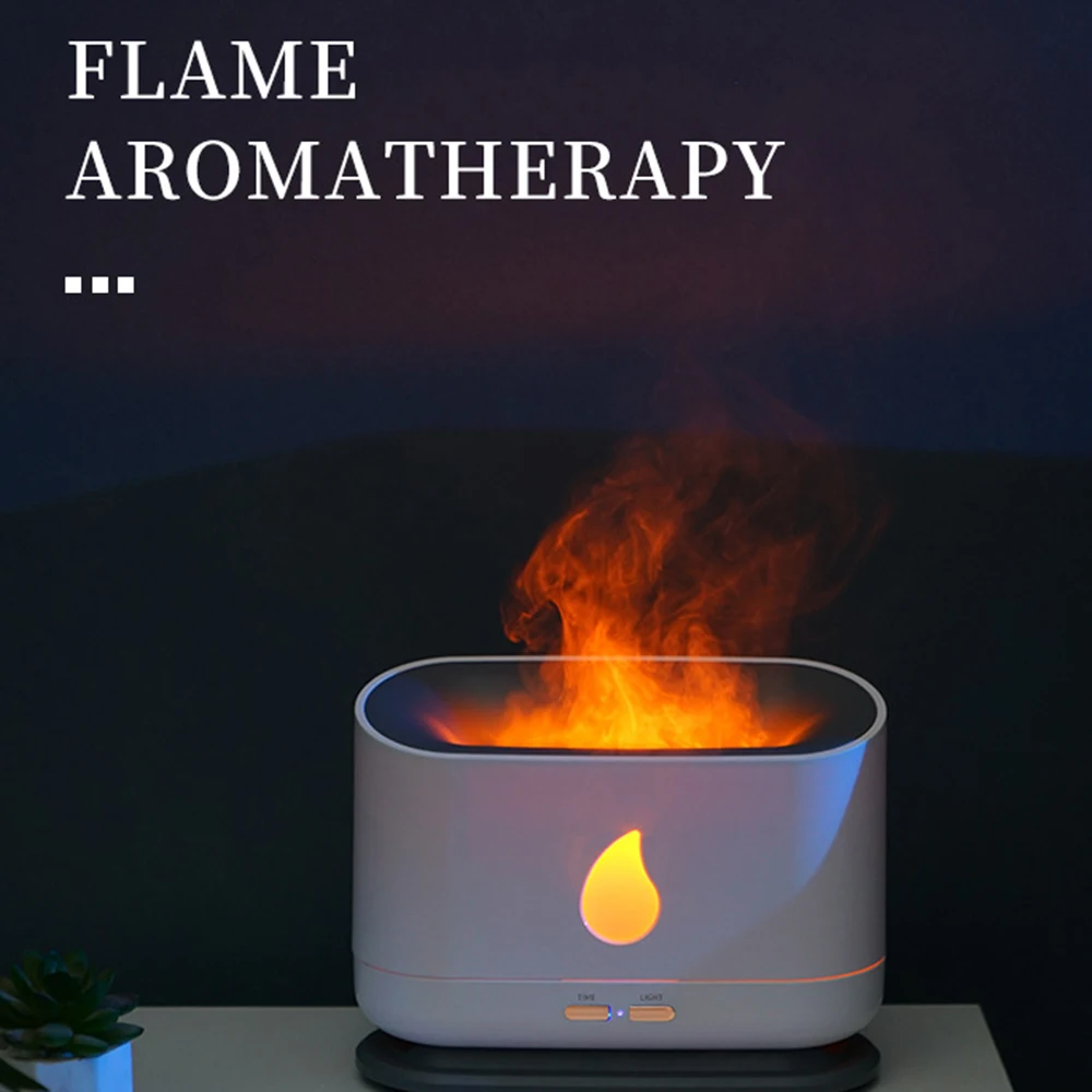

Ultrasonic Air Humidifier USB Flame Aroma Diffuser Cool Mist Maker Fogger LED Essential Oil Jellyfish Difusor Fragrance Home