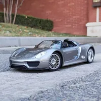 ⁦مجسم سيارة بورش 918 سبايدر رودستر معدن مقياس بطول 26 سم | Porsche 918 Spyder Roadster Diecast Metal Car Model 26cm⁩ - الصورة ⁦3⁩