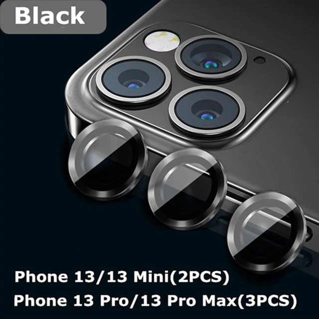 Diamond Glitter Camera Lens Protector with Tempered Glass and Metal Ring