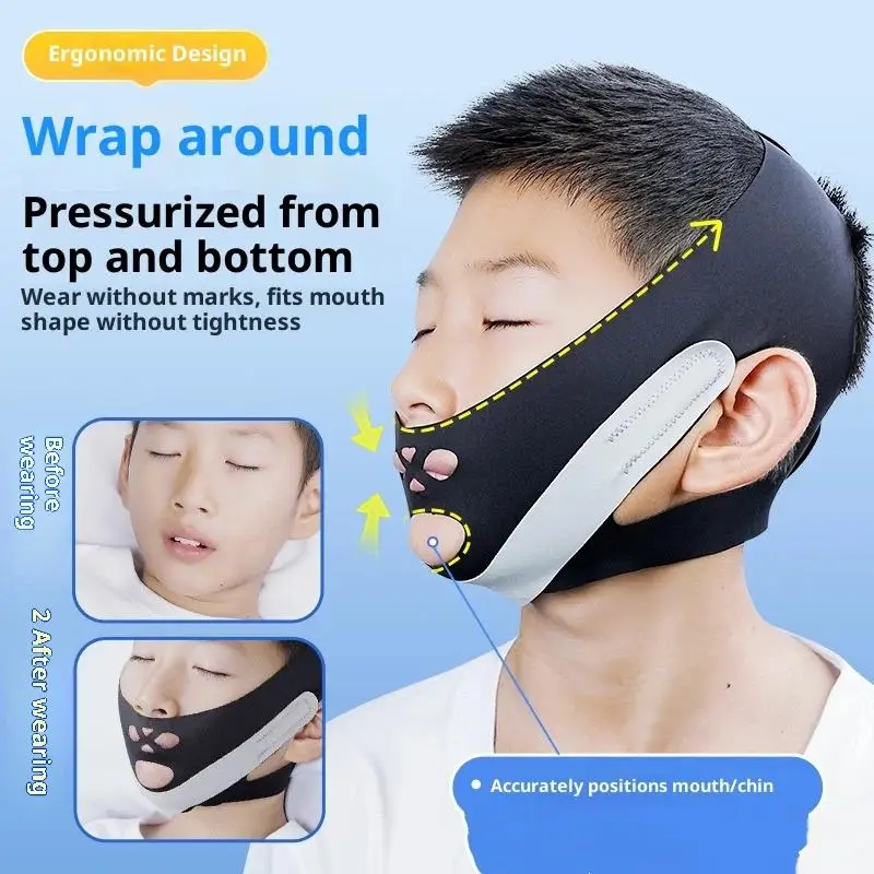 Mouth Breathing Correction Belt- Prevents Snoring And Open Mouth Sleep, For Adenoid Hypertrophy & Face Shape For Kids Adults