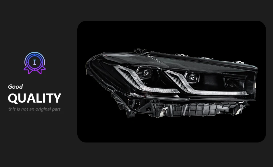 AKD Head Lamp for BMW G30 G38 LED Headlight 2018-2023 Headlights 525i 530i M5 DRL Turn Signal High Beam Angel Eye Projector Lens