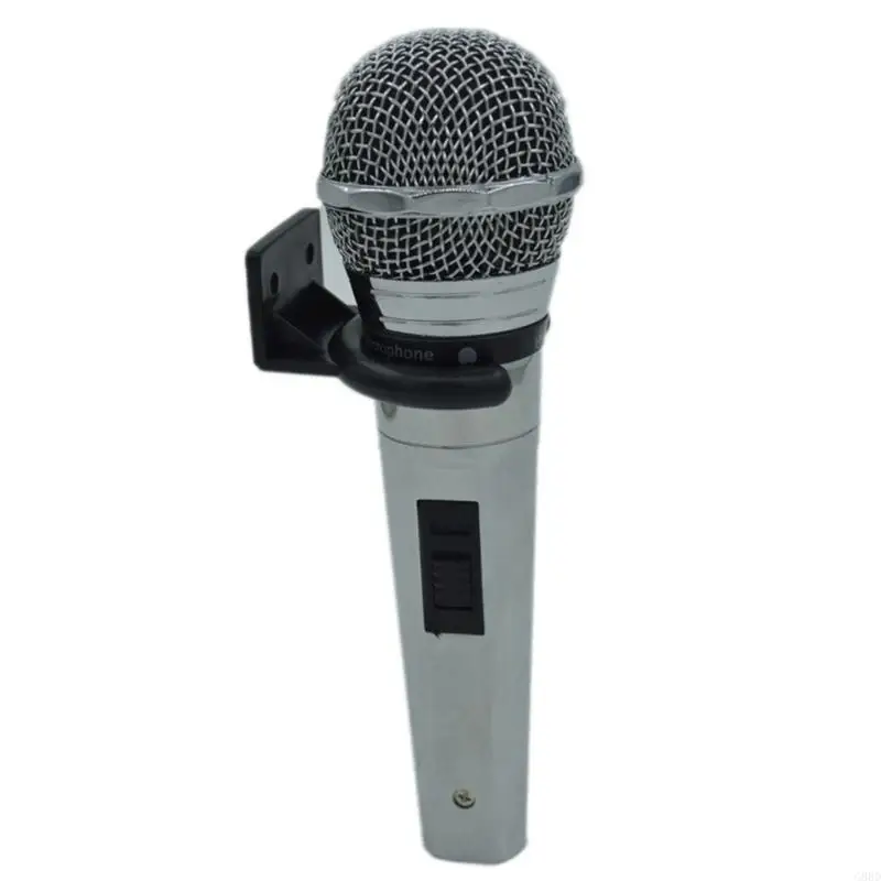 Microphone Holder for Mic Stand Microphone Wall Hanger Wall Mounted Mic Holder Bracket Rack Clamp for Home Office