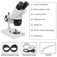 10X 20X 30X 40X Stereo Microscope with Ring Light Illumination for PCB Inspection Tools Industrial Microscopes Soldering Repair 2