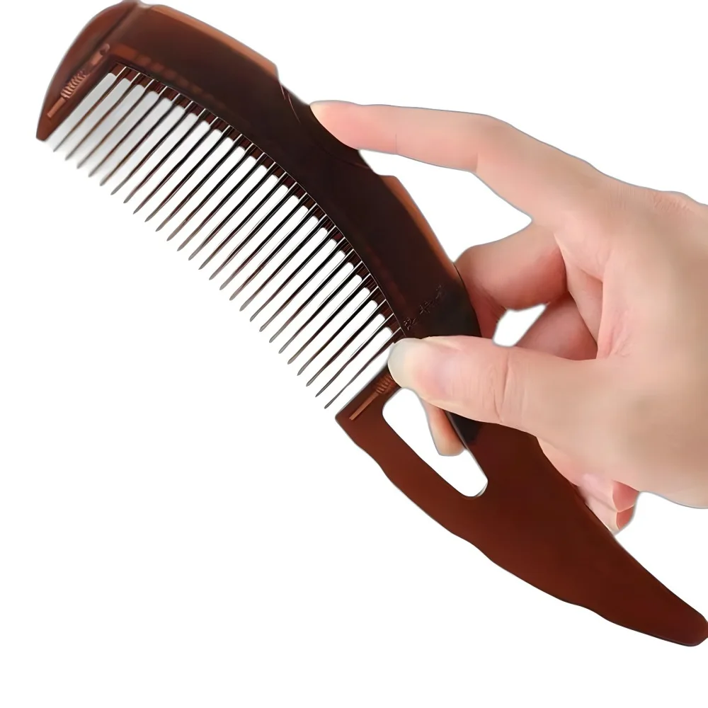 Schuppen-Entfernungskamm mit Hohlen Zähnen, Kopfhaut-Massagebürste zur Schuppenbeseitigung, Juckreizlinderung und Kopfhautpflege für Frauen und Männer – Detail 3
