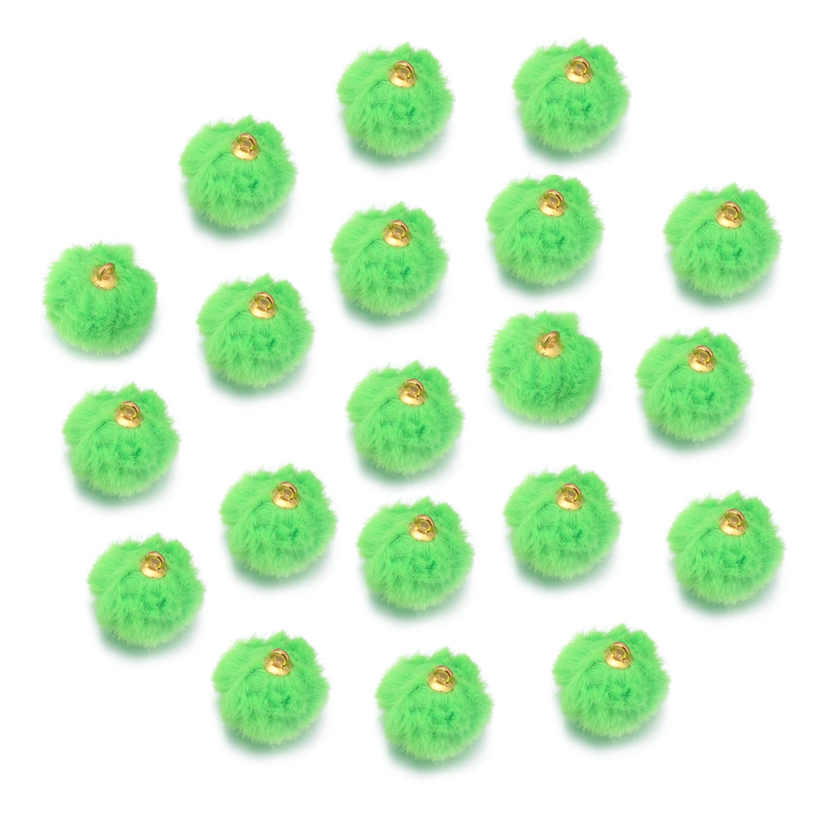 20 stücke Plüsch Fell Bedeckt Ball Perlen Charms Nachahmung Kaninchen Fell Pompon Anhänger Für Schmuck Machen DIY Halskette Armbänder Ohrringe – Detail 29