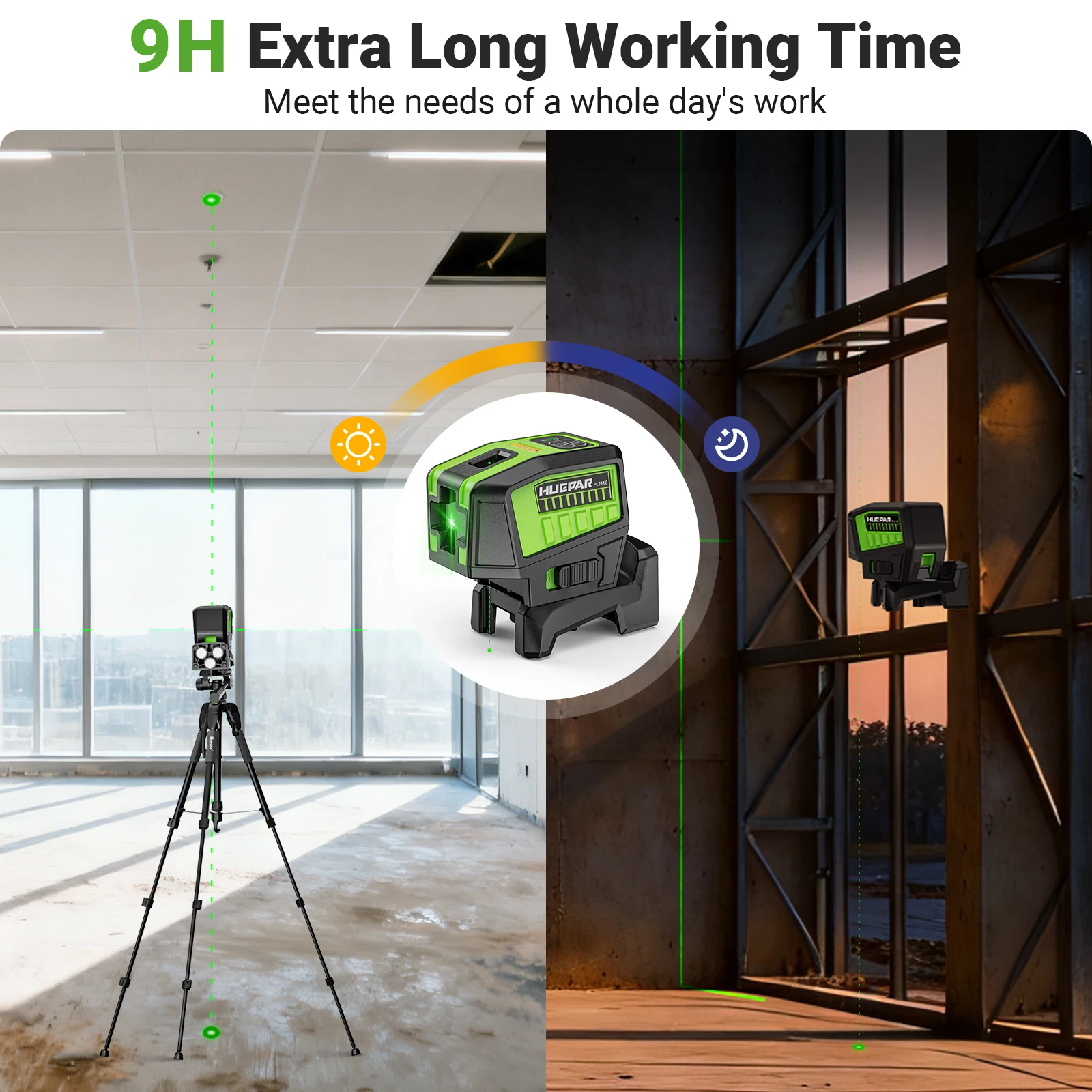 PL211G sharp light 2 Lines 2 Dots green beam self-leveling laser level with puls