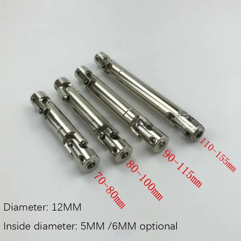 Climbing Car Universal Drive Shaft SCX10 D90 Telescopic Universal Joint Drive Shaft 70 80 90 110 length