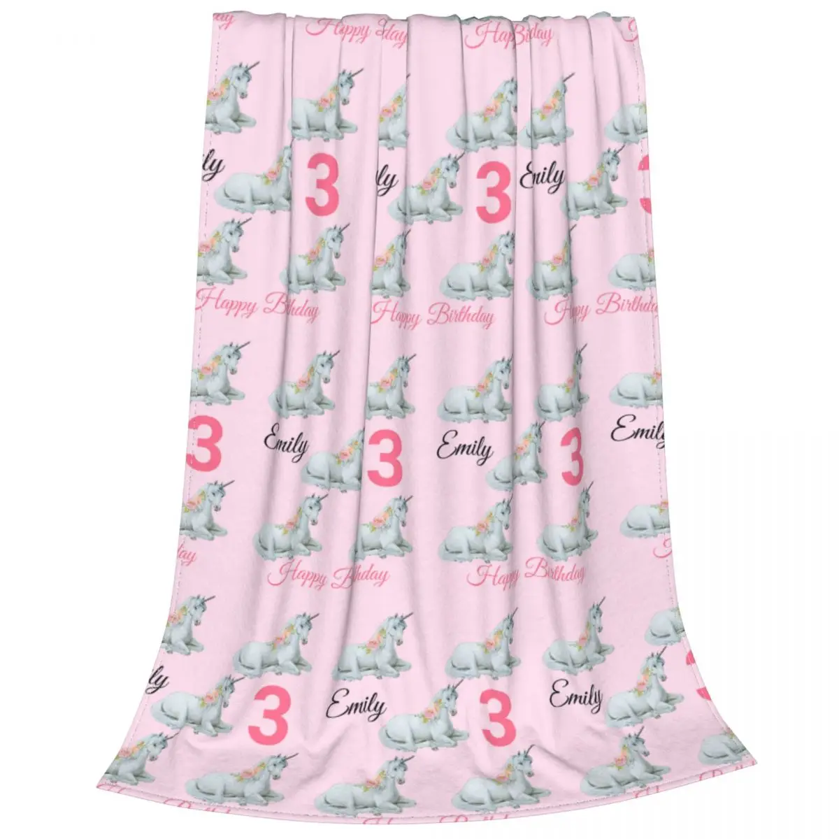 Pink Art Unicorn Blankets Fleece Summer Cute Animal Multifunction Super Soft Throw Blanket for Bedding Outdoor Rug P