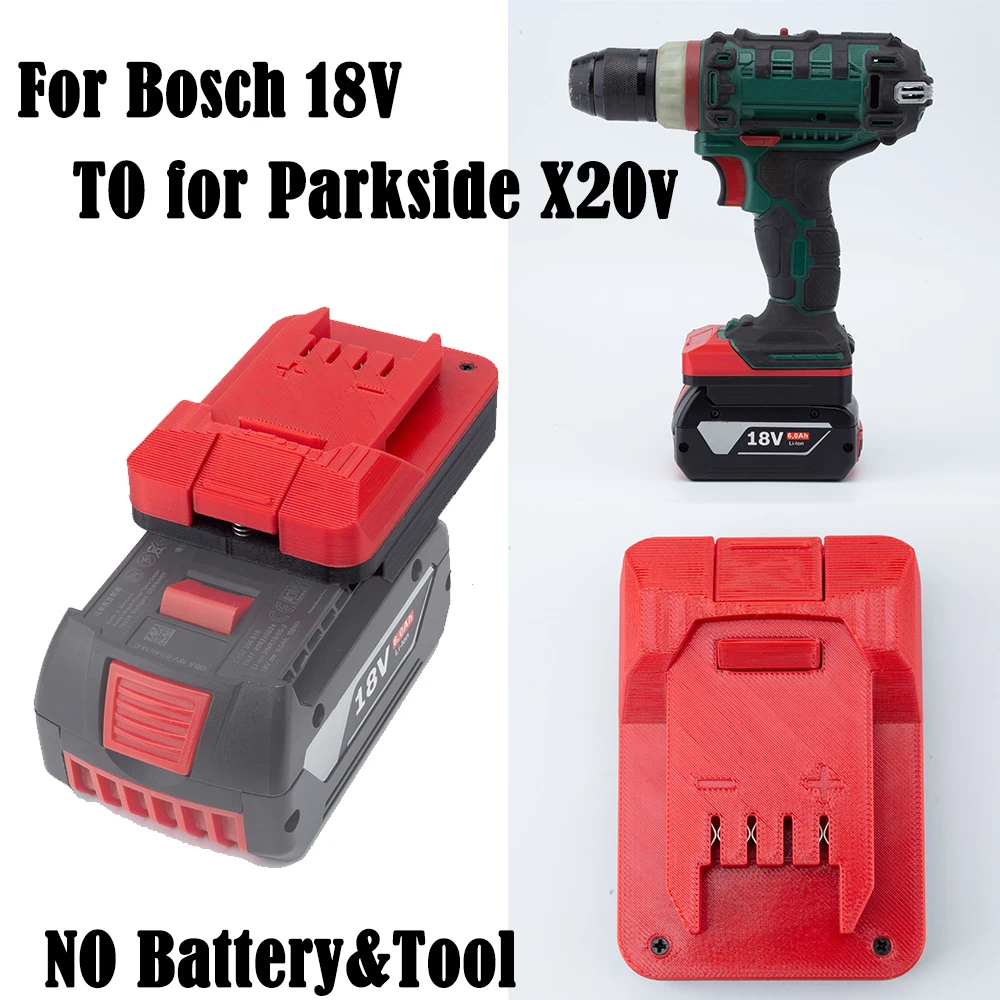 Battery Adapter Converter For Bosch 18V Lithium To for  Parkside X20V Performance Power Tools (Not include tools and battery)