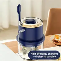 Grande tasse en verre B64B pour hachoir électrique sans fil à 6 lames, robot culinaire portable pour l'ail, la viande et le gingembre 2