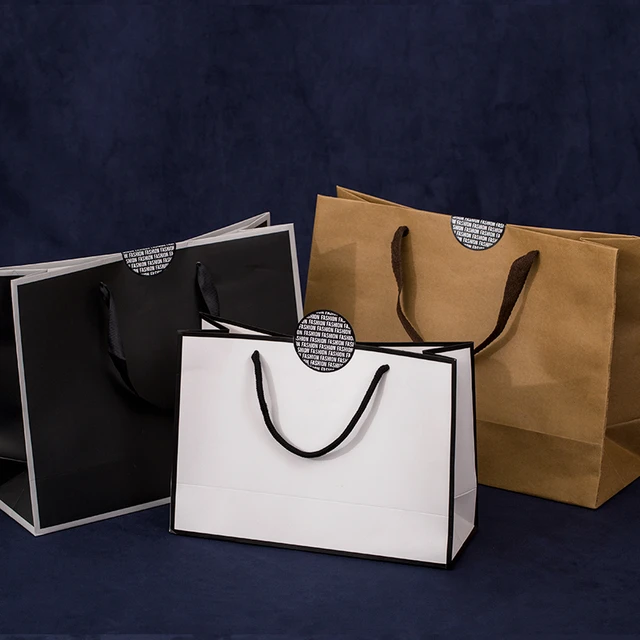 Bolsas de Papel Kraft, Blanco y simple, pequeño y grande - Bolsas de papel  Kraft al por mayor con asas Tipos