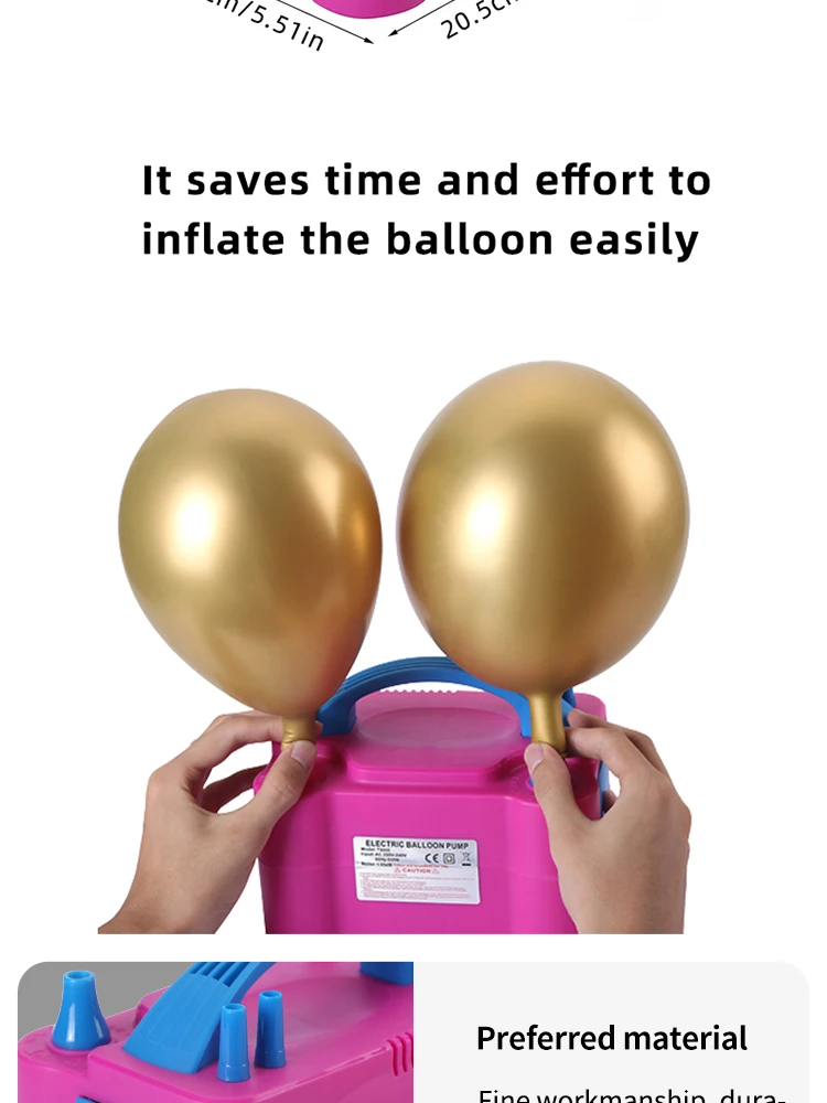 Kollektion Hochspannung Doppel loch AC aufblasbare elektrische Ballon pumpe EU-Stecker elektrische Luft kugeln Pumpe alle Stil Inflator Pumpe tragbar ai – Detail 4