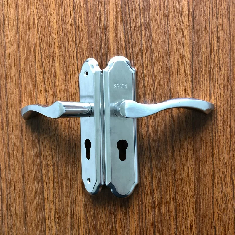 Description Picture 3 of itemStainless Steel Handle Door Lock, Wooden Door Lock, 50 Lock Body, Indoor Bedroom Silent Door Lock, Mechanical  Lock