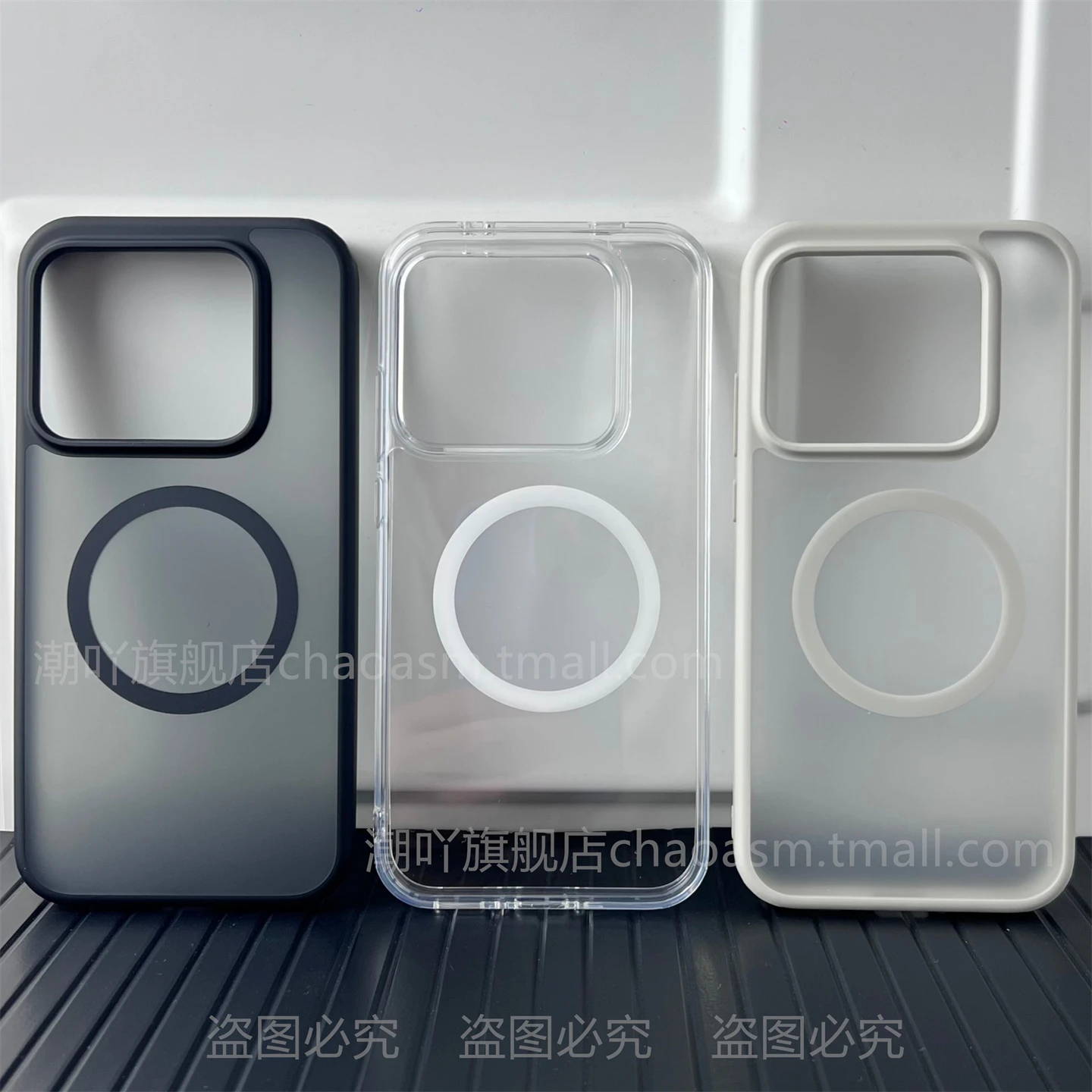Luxury HD Matte Acrylic Magnetic Back Cover with Square Camera Holes
