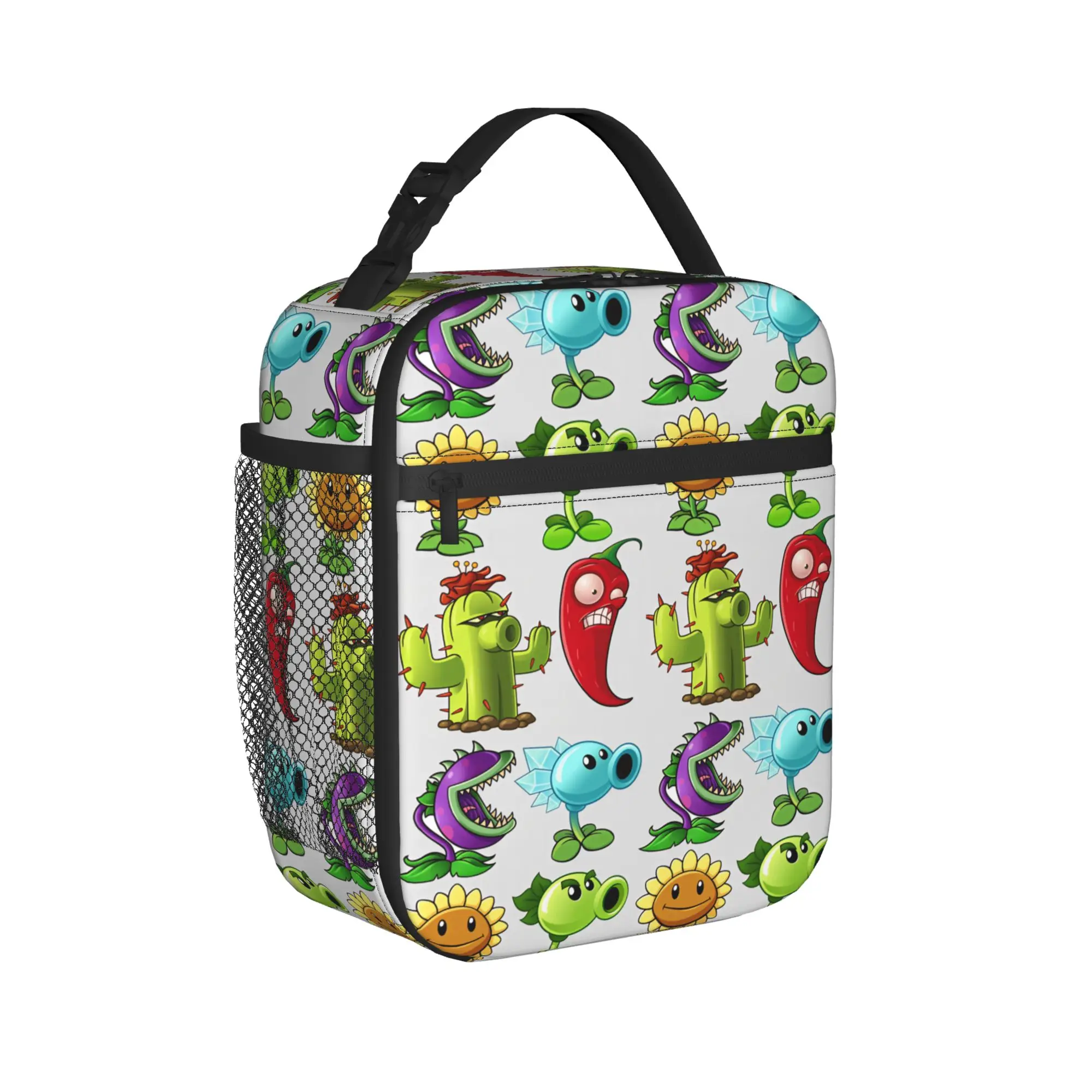 Insulated Plants Vs Zombies Character Lunch Tote – Waterproof Picnic Cooler Bag