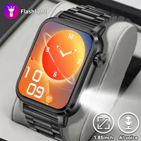 LIGE New 1.85 inch 3D Dynamic Screen Smart Watch Men Bluetooth Call AI Voice Bracelet Waterproof Sport Health Monitor Smartwatch 1