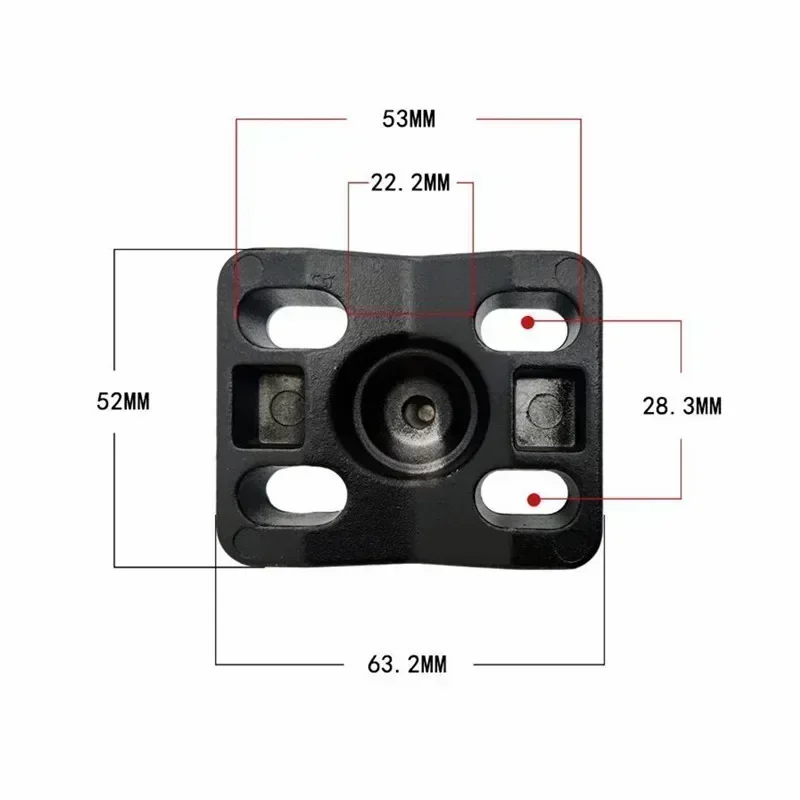 Jadkinsta 알루미늄 더블 U-볼트 오토바이 자전거 핸들 바 레일 로드 베이스, 1.5 인치 볼 헤드, Garmin 낚시 보트용 고프로