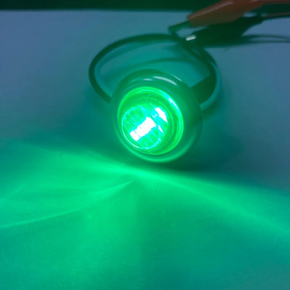 10 Stück 12V Runde 3-LED-Seitenmarkierungsleuchten mit Edelstahl 304 Zierringblende für LKW, Anhänger, Boot – Detail 17