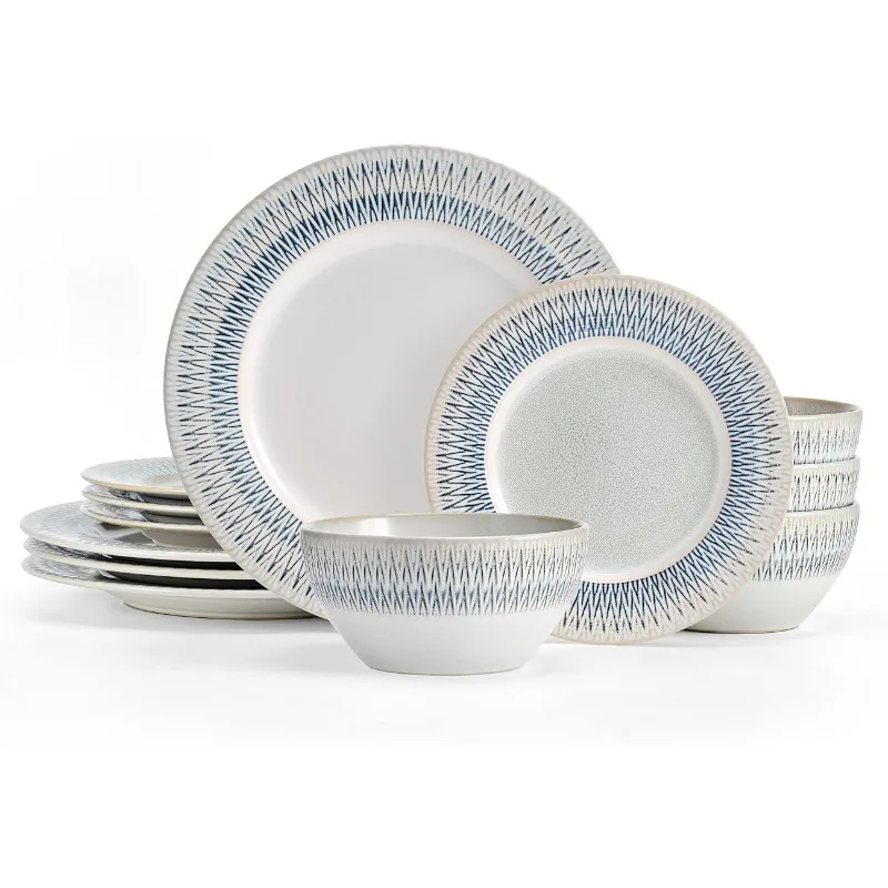 

Pfaltzgraff Casey 12 Piece Dinnerware Set Service for 4 Dishes and Plates Sets Dinner Set Plates and Dishes