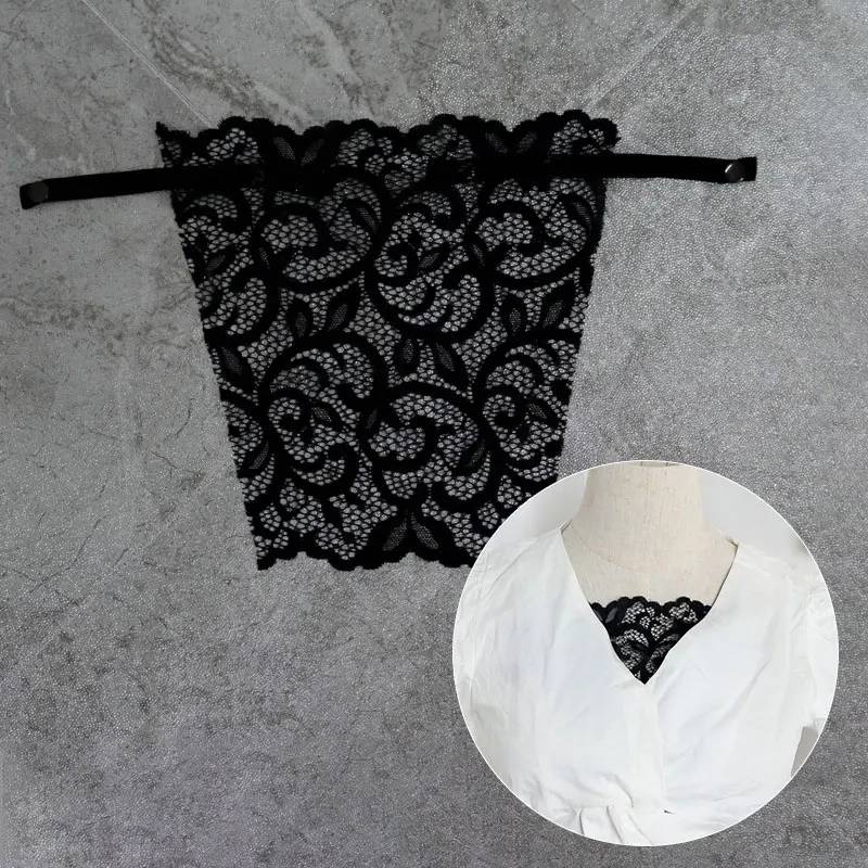Lace Clipon Cover Up Camisole Women Bra Cleavage Insert Overlay Mock