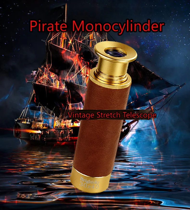 Outdoor High-Power Portable 30×40mm Retro Pirate Monoculars Telescope for Adults Kids Bird Watching Hunting Camping Hiking 3