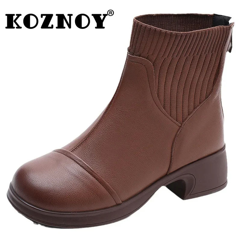 

Новинка, британские Зимние полусапожки из натуральной кожи, большие размеры, 5 см