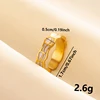 Bagues ouvertes bohème en émail blanc, couleur or, luxe, irrégulier, en acier inoxydable, réglable, bijoux de charme pour femmes, cadeaux