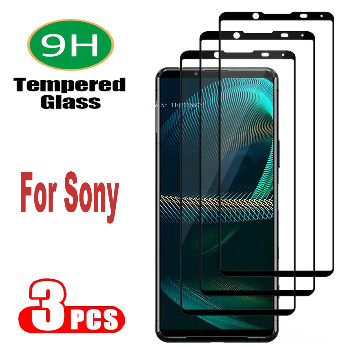 

3Pcs Black Tempered Glass For Sony Xperia 10 5 1 V II III IV Sony Xperia 1 5 10 I II XZ S 2 Screen Protector Glass Film