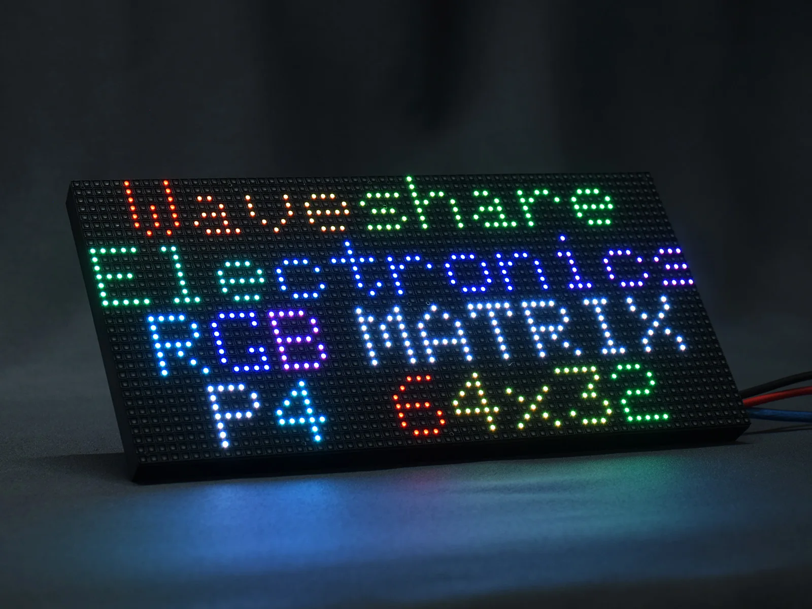 Waveshare RGB Ǯ ÷ LED Ʈ г,    ؽƮ ÷, äο ̹, 4mm ġ, 64  32 ȼ