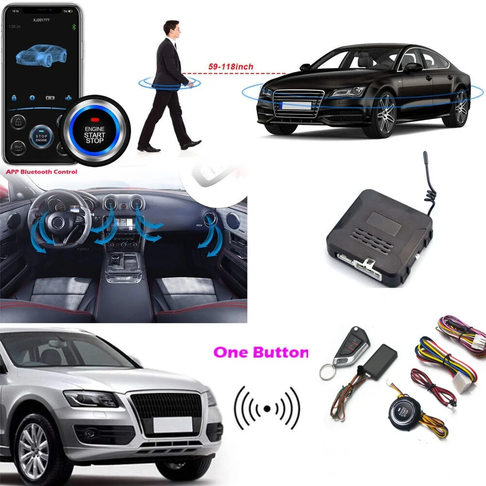 Mobile Phone Remote Control Start Car Autostart Engine One Button Start Stop System Automatic Engine starter Central Locking car door lock kit,car remote starter,car alarm remote control,car remote central kit,car remote door lock kit