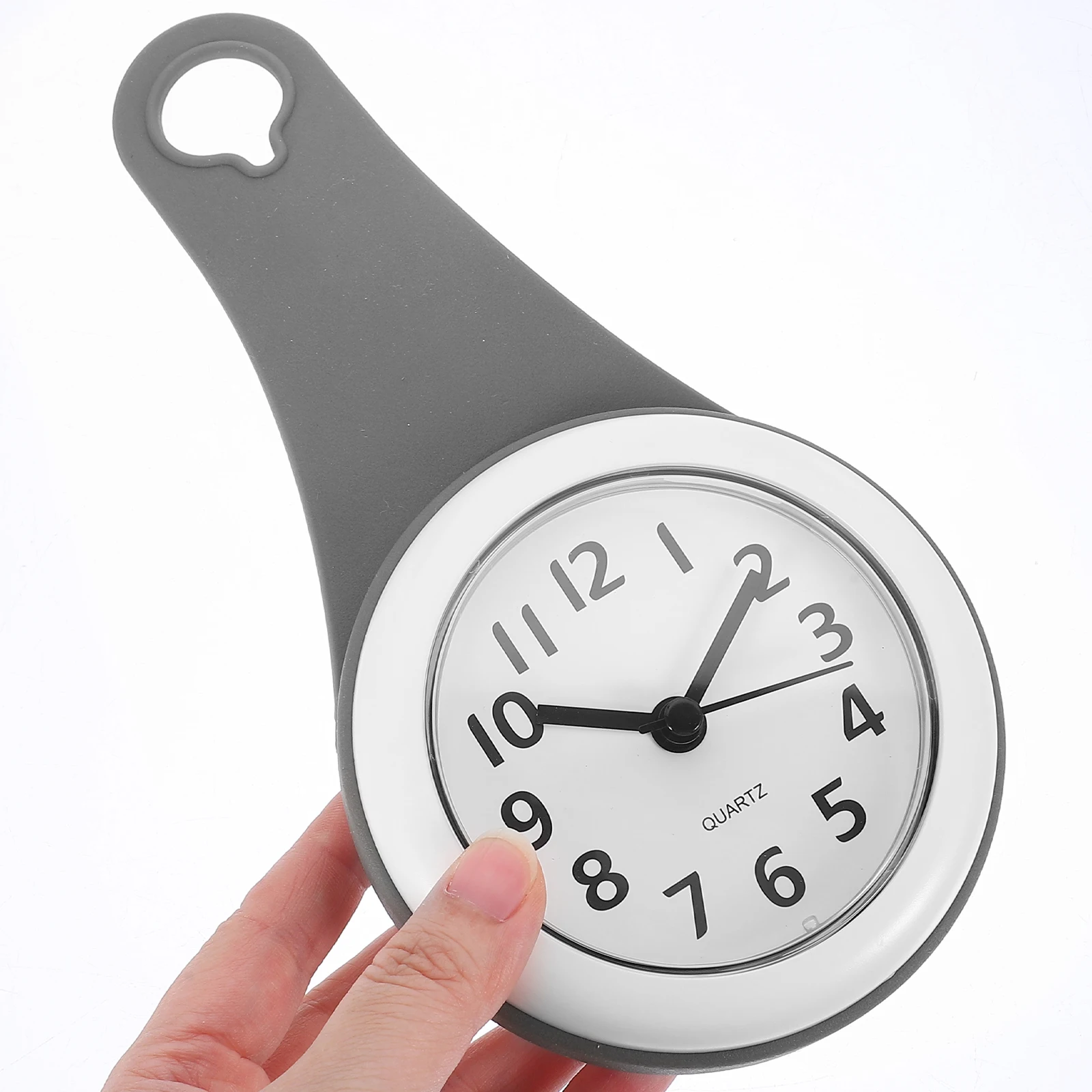 Suction Cup Wall Clock Bathroom Shower Waterproof Alarm Digital Timer Mute Silent Vanity Desk Kitchen Timepiece Decor Accessory