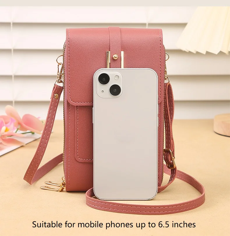Touch Phone Screen Purse PU Touch Screen Cell Phone Purse Para