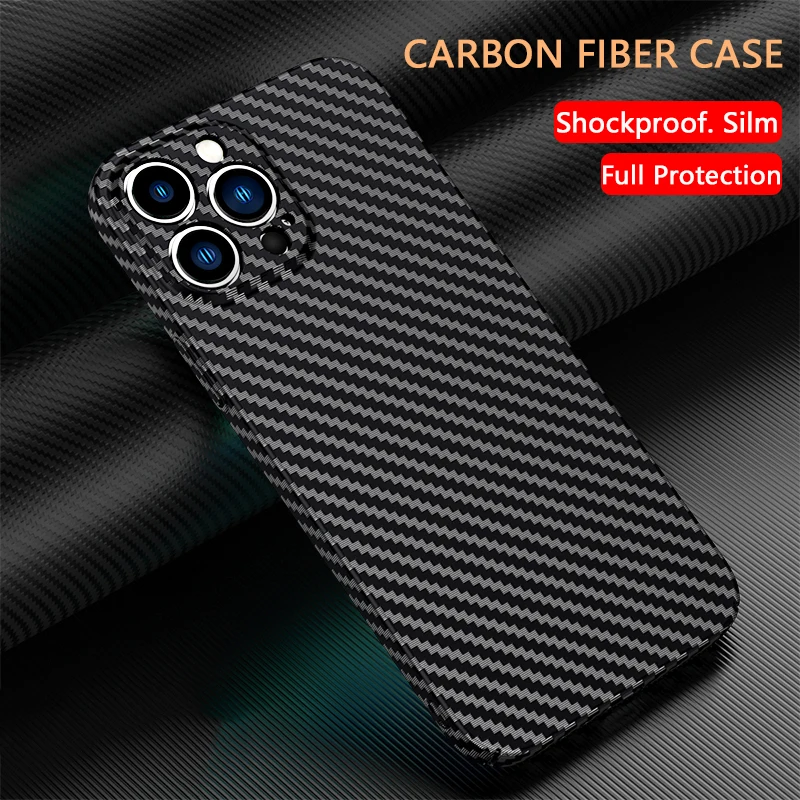 Slim Carbon Fiber Matte Hard PC Protective Phone Case